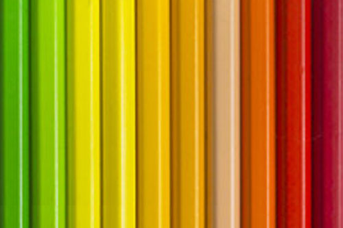 Ciepłe kolory: zielony, żółty, pomarańczowy, czerwony